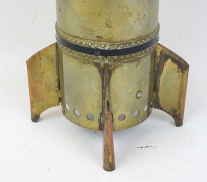 FRANCE. Bouteille en verre recouverte de...