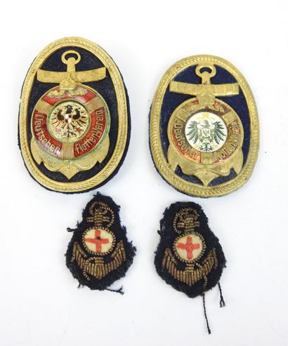 ALLEMAGNE. Suite de 2 insignes de casquette...