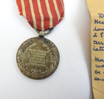 FRANCE. Médaille d'Italie en argent signée...