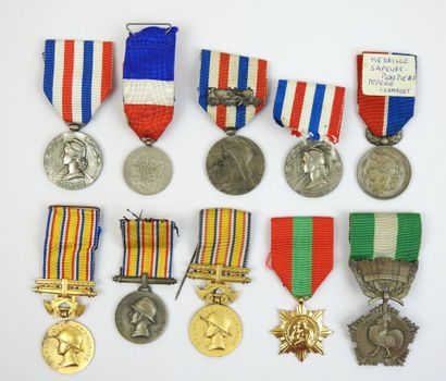 FRANCE. Lot de 10 médailles diverses, hommage...