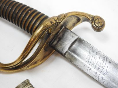 BELGIQUE. Sabre d'officier de cavalerie,...