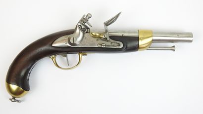 FRANCE. Pistolet à silex de cavalerie modèle...