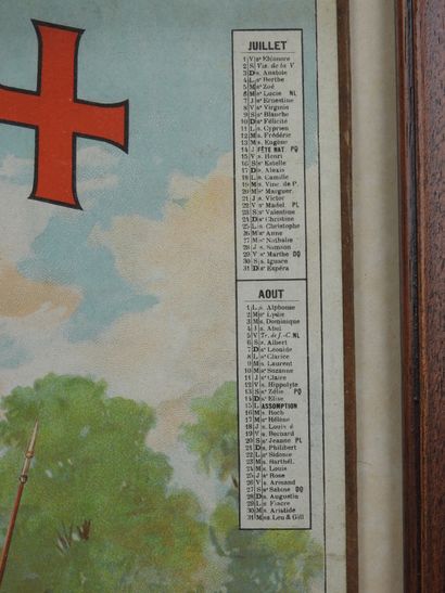 CALENDRIER RIZ LA + de 1910, carton chromolithographié...