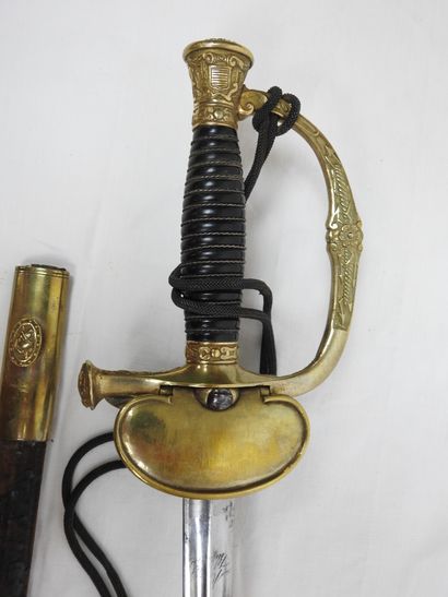 FRANCE. Epée modèle 1816 à ciselure d'officier...