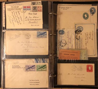 3 classeurs de plus de 424 lettres américaines...