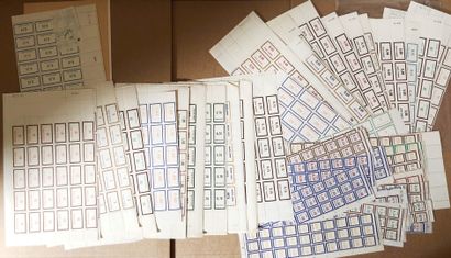 1 lot de timbres fictifs en feuilles, grand...