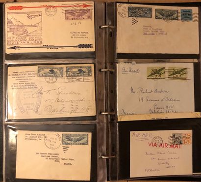 3 classeurs de plus de 424 lettres américaines...
