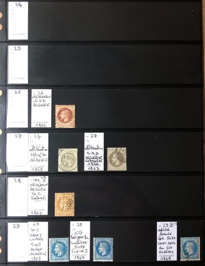 1 collection de 14 pages recto/verso avec...