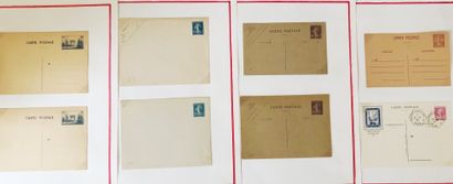 1 collection de 50 pages d'entiers postaux :...