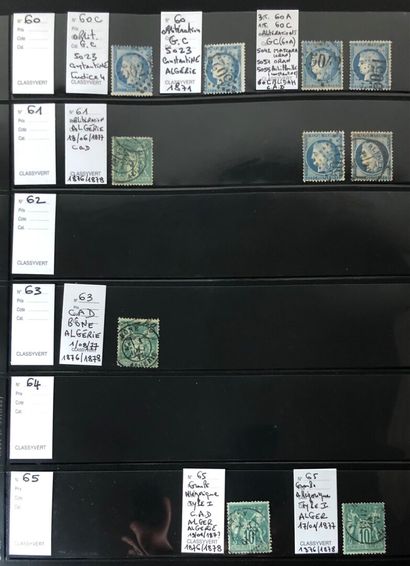 1 collection de 14 pages recto/verso avec...