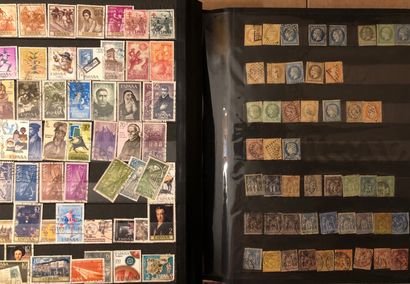 1 carton avec 3 gros albums anciens (42 pages,...