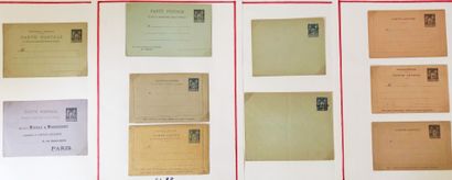 1 collection de 50 pages d'entiers postaux :...
