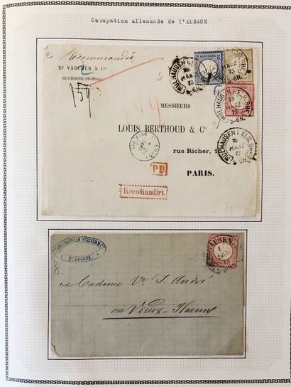 1 album d'Alsace Lorraine de 65 pages 1860/1955...