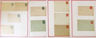 1 collection de 50 pages d'entiers postaux :...