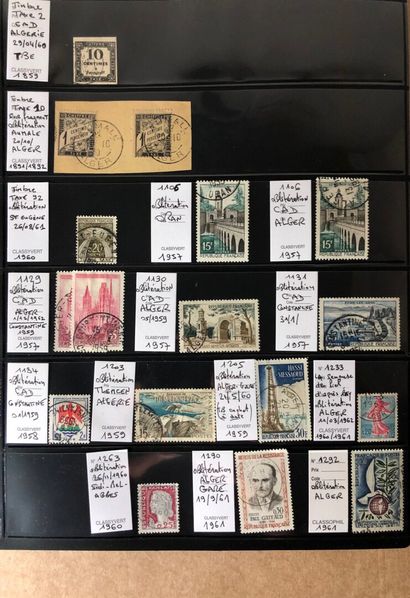 1 collection de 14 pages recto/verso avec...