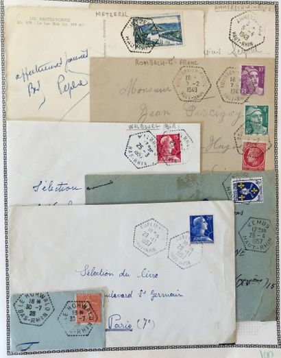 1 album d'Alsace Lorraine de 65 pages 1860/1955...