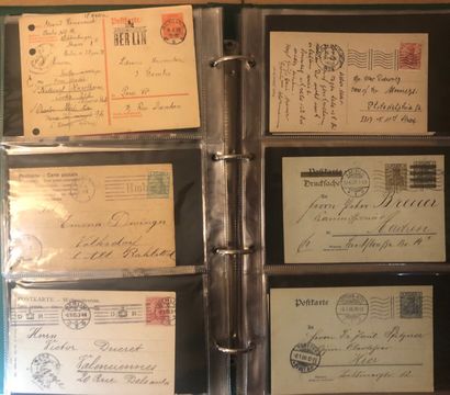 1 classeur vert de plus de 198 lettres oblitérations...