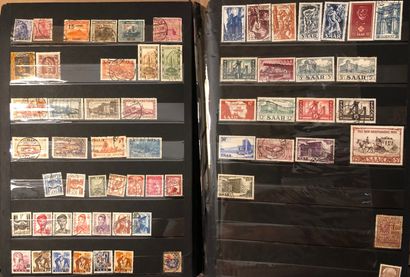 1 carton avec 3 gros albums anciens (42 pages,...