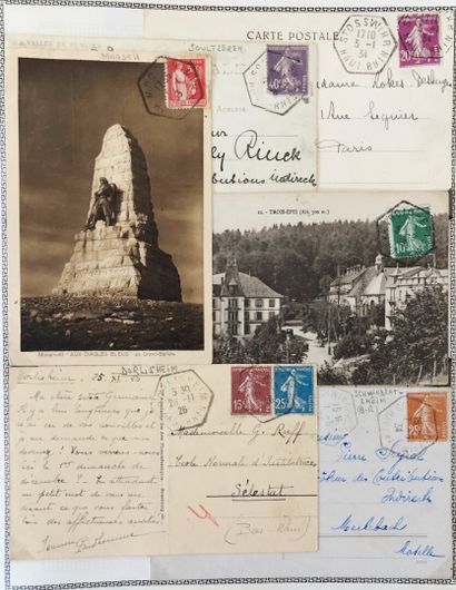 1 album d'Alsace Lorraine de 65 pages 1860/1955...