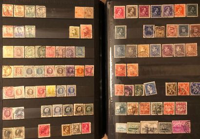 1 carton avec 3 gros albums anciens (42 pages,...