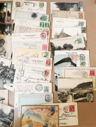 1 boite de 230 cartes postales début XXe...