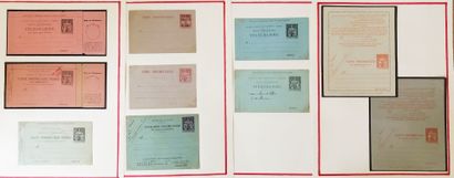 1 collection de 50 pages d'entiers postaux :...