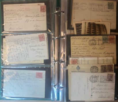 1 classeur vert de plus de 198 lettres oblitérations...