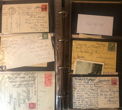 1 classeur vert de plus de 198 lettres oblitérations...