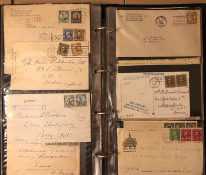 3 classeurs de plus de 424 lettres américaines...