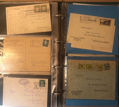 1 classeur vert de plus de 198 lettres oblitérations...