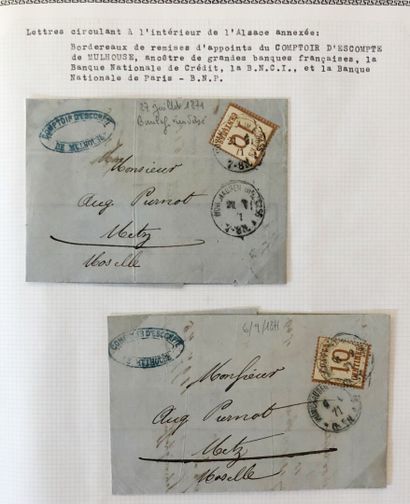 1 album d'Alsace Lorraine de 65 pages 1860/1955...