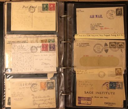 3 classeurs de plus de 424 lettres américaines...