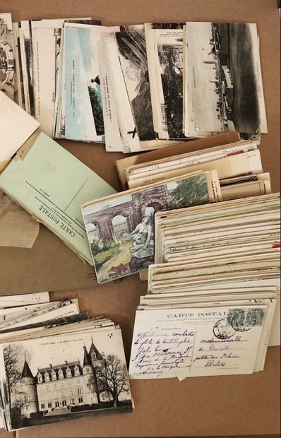 1 carton avec + de 575 cartes anciennes +...