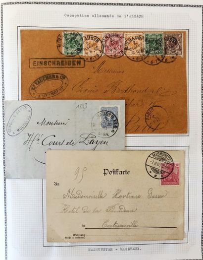 1 album d'Alsace Lorraine de 65 pages 1860/1955...