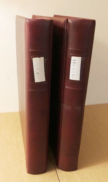2 albums Lindner T pages pré imprimés bordeaux...