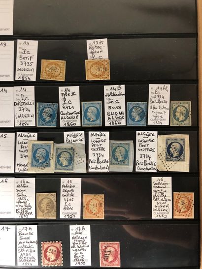 1 collection de 14 pages recto/verso avec...