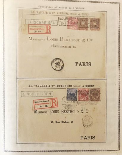 1 album d'Alsace Lorraine de 65 pages 1860/1955...