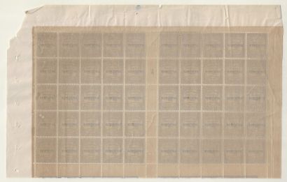 1 feuille 1ct vert olive taxe des recouvrement...