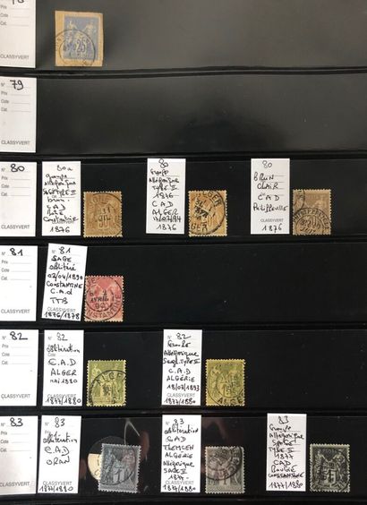 1 collection de 14 pages recto/verso avec...