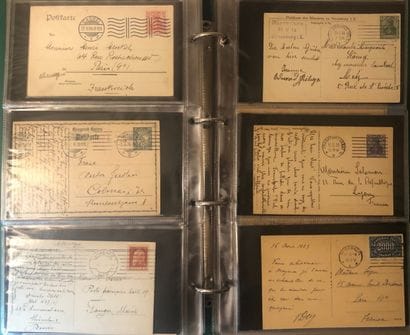 1 classeur vert de plus de 198 lettres oblitérations...