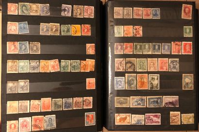 1 carton avec 3 gros albums anciens (42 pages,...