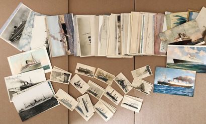 1 petit carton avec 103 cartes de bateaux...