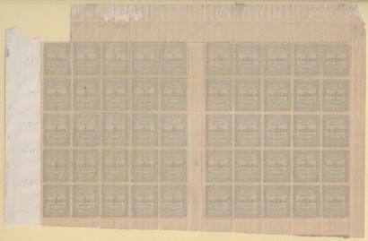 1 feuille 1ct vert olive taxe des recouvrement...