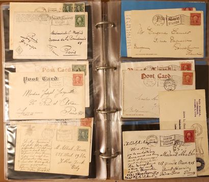 3 classeurs de plus de 424 lettres américaines...
