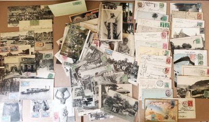 1 boite de 230 cartes postales début XXe...