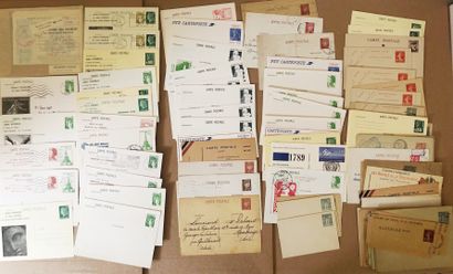 1 collection de 50 pages d'entiers postaux :...