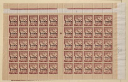 1 feuille 1ct vert olive taxe des recouvrement...