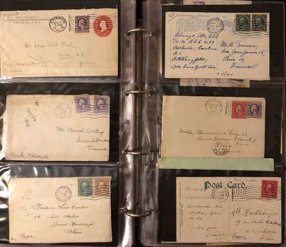 3 classeurs de plus de 424 lettres américaines...