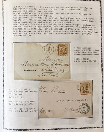 1 album d'Alsace Lorraine de 65 pages 1860/1955...