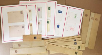 1 collection de 50 pages d'entiers postaux :...